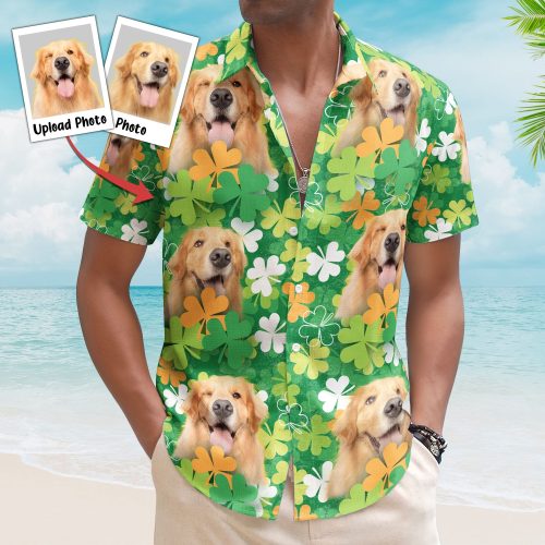 HappyStPatrickDayTogetherWithPetPhoto-CustomPhotoHawaiianShirts_1.jpg